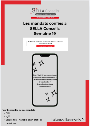 Catalogue des mandats semaine 19